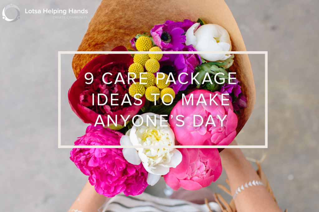 Woman Holds Flower Care Package
