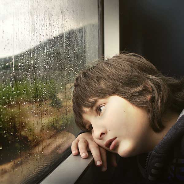 As a sick child looks out the window, it's obvious why well wishes matter.