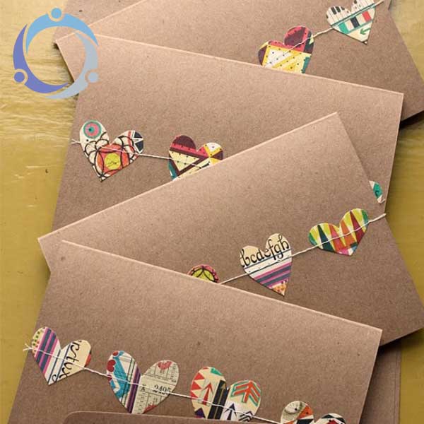 Get creative while creating care packages for soldiers like using craft papers hearts!