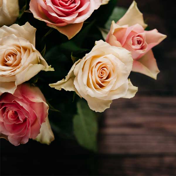 Although the pictured bouquet of flowers is pretty, it's not one of our recommended creative sympathy gift ideas.